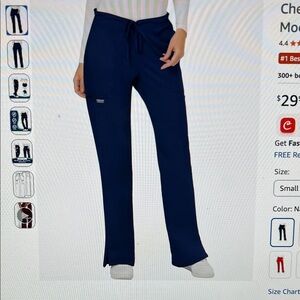 Cherokee Dark Blue Women's Straight Leg Pants